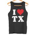I Love Tx Initials I Heart TX First Last NameX タンクトップ