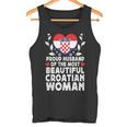 Proud Husband Of Beautiful Croatian Wife Croatia Flag Tank Top
