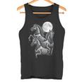 Three Horse Moon Día De Los Muertos Skeleton Horse Tank Top