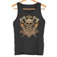 Valhalla Viking Skull Norse Mythology Viking Axe Scroll Tank Top Tank Top