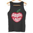 「Red Apple Fresh Fruit 」 ハート型 Love りんご フルーツ ユニークデザイン 長袖tシャツ タンクトップ
