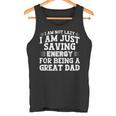 おかしな父の日「I Am Not Lazy I Am Justaving Energy」 タンクトップ
