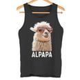アルパカ・パパ・アルパパ・ラマ・パパ・アルパカ・パパ・ワーター・ワンダリングalpapa タンクトップ