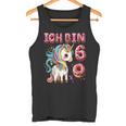 キッズ Kinder Ich Binchon 6 誕生日 ユニコーン 6歳 タンクトップ