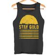 ステイゴールド 太陽 レトロ風 ストライプ 力強さ タンクトップ