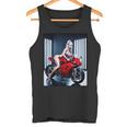 セクシーガールグラフィックtシャツ セクシーなブロンドガール&レッドストリートバイク タンクトップ