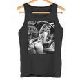 セクシーガールグラフィックtシャツ セクシーブロンドメカニックピンナップガールbw タンクトップ