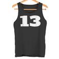ナンバー13 Thirn スポーツチーム フロントプリント お揃い 誕生日 タンクトップ