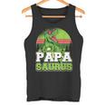 メンズ パパサウルス 恐竜 パパザウルス 父 誕生 誕生日 タンクトップ
