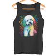 ビション・フリーゼ好きのかわいいビション・フリーゼの犬 タンクトップ