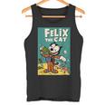 フェリックス・ザ・キャット・ムーン・ドリーマー レトロ1920年代天体アニメーション タンクトップ