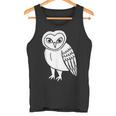 フクロウ愛好家 メンフクロウ かわいい 白い鳥 精神 動物 自然 アート タンクトップ
