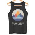 ミニマルなアンナプルナベースキャンプ 山モチーフ ハイキング タンクトップ