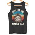 レトロ リスペクト マヌル 猫 ヴィンテージ グランジ マヌル 猫好き タンクトップ