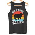 レトロ 面白い カピバラ Don't Worry Be Capy タンクトップ