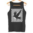 レトロなカラスの美学 日本の旭日旗 黒カラス タンクトップ