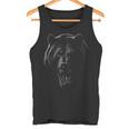 動物愛好家のための怒っているクマの顔グラフィックシャツ タンクトップ