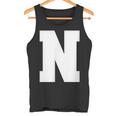 大文字nアルファベットモノグラムイニシャル タンクトップ