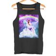 宇宙パグ 雲の上のレインボーユニコーン タンクトップ