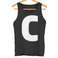 文字c 大文字 アルファベット モノグラム イニシャル タンクトップ