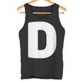 文字d 大文字 アルファベット モノグラム イニシャル タンクトップ