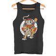 日本のトラ ラッキーだるま人形 日本の伝統 タンクトップ