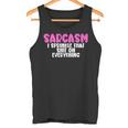 皮肉、何にでもクソをまき散らす面白いユーモア タンクトップ
