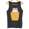 胸ポケットにハムスター 長袖tシャツ タンクトップ
