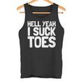 面白い足フェチ つま先を吸う ジョーク 地獄 Yeah Iuck Toes タンクトップ