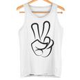 2本指 ピースサイン キュート ビクトリー ハンド ジェスチャー ピースシンボル タンクトップ