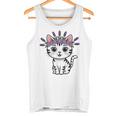 Cute Lavender Purple Flower Crown Cat Kawaii Kitty Floral Tank Top
