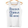 Eat Italian Drive German Marrylavic Quote Car ユーモア タンクトップ