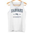 Harvard マサチューセッツ州 ヴィンテージ スポーツ デザイン ネイビー プリント タンクトップ