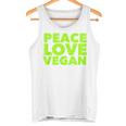 Peace Loveegan クール ベジタリアンとビーガン タンクトップ
