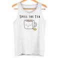 お茶をこぼす 友情 お茶好きの人 かわいい かわいい 湯呑み パーティー タンクトップ