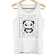 やさしく目立つパンダ ほっこり癒しのパンダイラスト タンクトップ