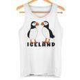 アイスランドのキュートなパフィン2個 タンクトップ