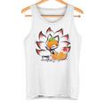 キタキツネ 狐 九尾 タンクトップ