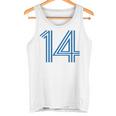 ナンバー14 シャツ レトロユニフォーム ヨーロッパスタイル バックプリントジャージ タンクトップ