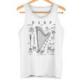 ハープ ヴィンテージ 特許ハーピスト ドローイングプリント タンクトップ