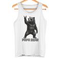 パパベア グリズリーベア ロックジェスチャー クールなパパ グリズリーベア タンクトップ