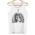 人間の心臓の肺 ビンテージ医療解剖学 解剖学的肺 タンクトップ