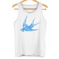 古びたツバメの青い鳥 シルエット 鳥 鳥 イラスト タンクトップ