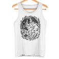 天の陰陽狐 太陽と月 ボーホーウッドランドアート タンクトップ