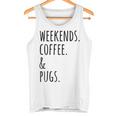 週末コーヒーパグ犬 タンクトップ