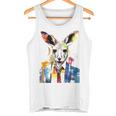 鮮やかなカンガルー、ネクタイ付き。 タンクトップ