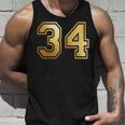 34 ナンバー34 チーム スポーツ グラフィック 代表チームのマッチング 長袖tシャツ タンクトップ 彼への贈り物