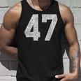 47 ジャージユニフォーム バーシティ スポーツ番号 47歳の誕生日 タンクトップ 彼への贈り物