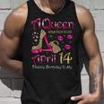 4月14日に女王が生まれた私にお誕生日おめでとう タンクトップ 彼への贈り物
