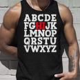 Abcのhiおかしいこんにちはアルファベット学生教師グリーティング タンクトップ 彼への贈り物